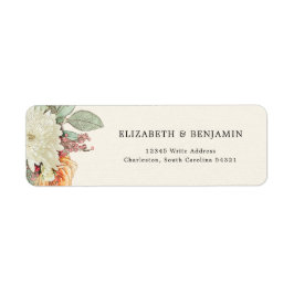 Floral Eucalyptus Rose Wedding RSVP Return Address