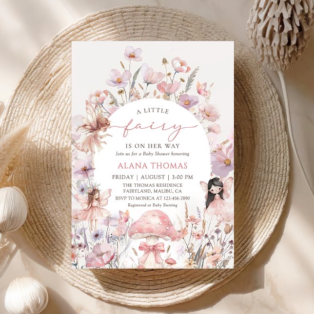 Floral Fairy Baby Shower Invitation Einladung (Von Creator hochgeladen)