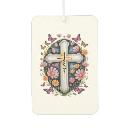 Floral Faith Cross Autolufterfrischer