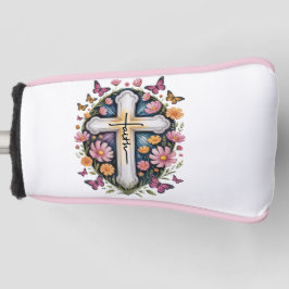 Floral Faith Cross Golf Headcover