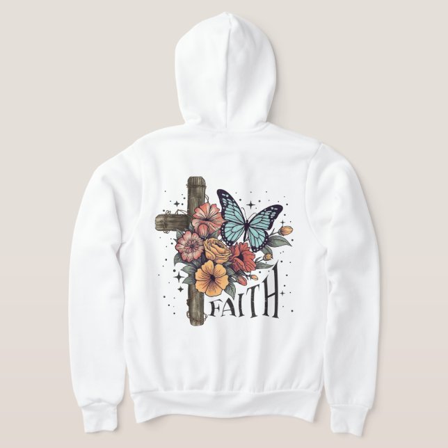 Floral Faith Cross Hoodie (AblageHinten)