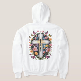 Floral Faith Cross Hoodie