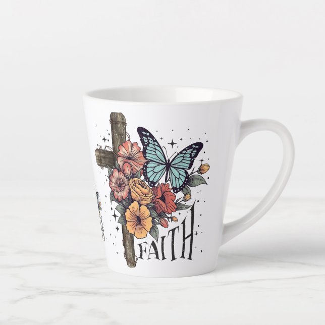 Floral Faith Cross Milchtasse (Rechts)