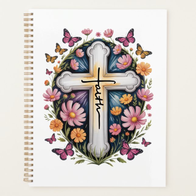 Floral Faith Cross Planer (Vorderseite)