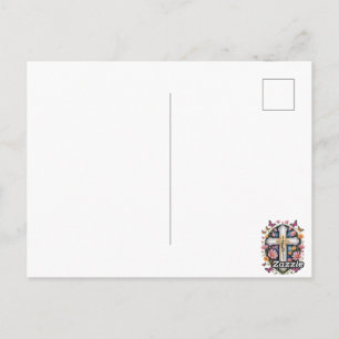 Floral Faith Cross Postkarte
