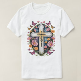 Floral Faith Cross T-Shirt