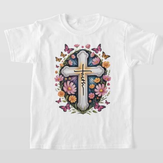 Floral Faith Cross T-Shirt (Ablage )