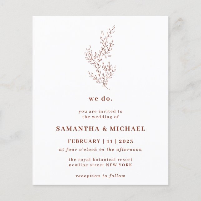 Floral Fall Boho Terracotta Haushalt Botanisch wir Flyer (Vorne)