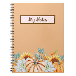 Floral Fall Inspirier School Notizblock