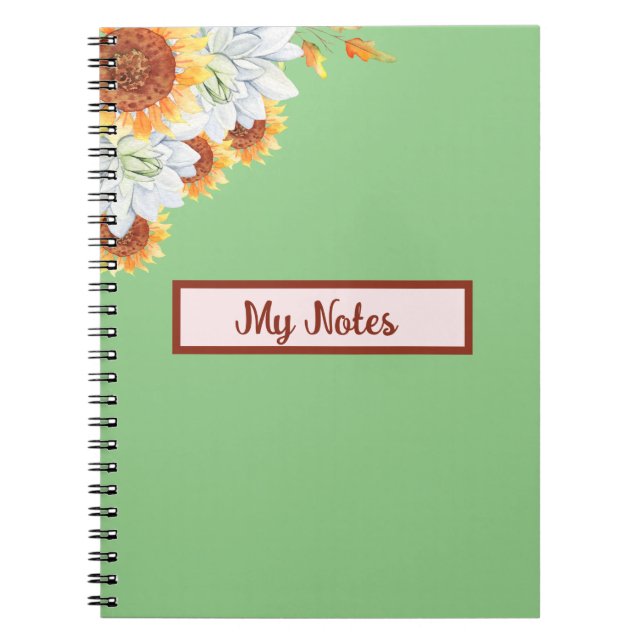 Floral Fall Inspirier School Notizblock (Vorderseite)