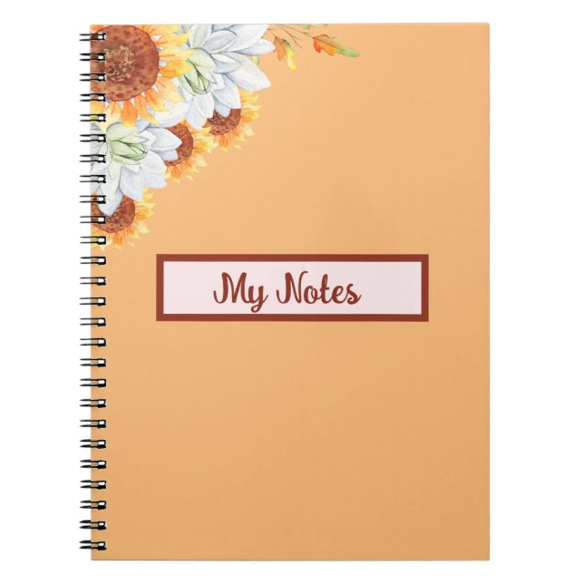 Floral Fall Inspirier School Notizblock (Vorderseite)