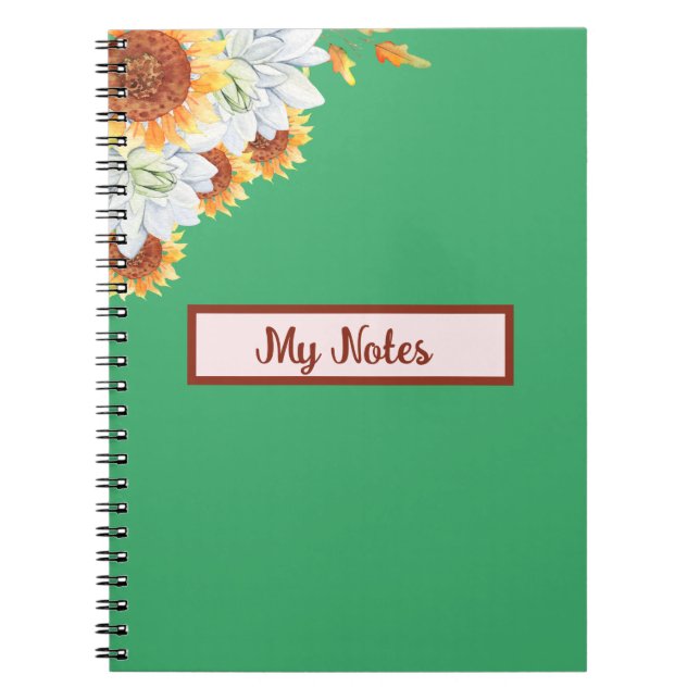 Floral Fall Inspirier School Notizblock (Vorderseite)