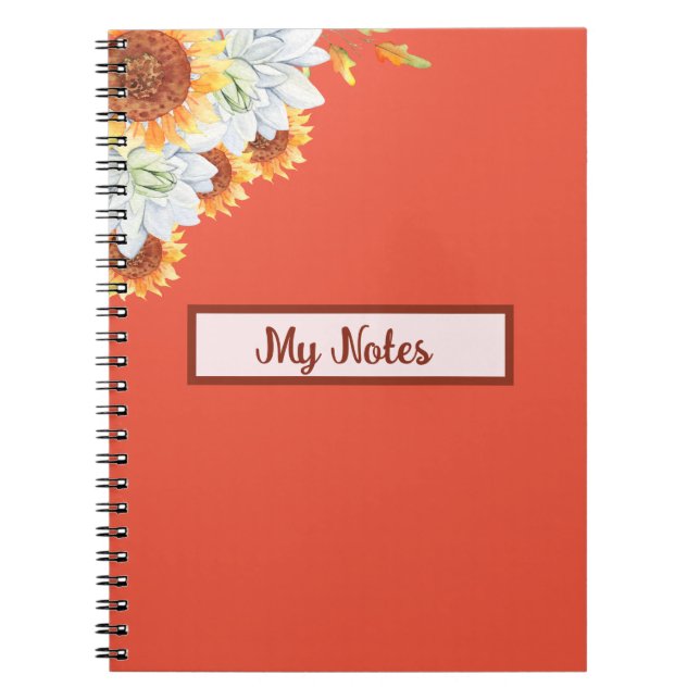 Floral Fall Inspirier School Notizblock (Vorderseite)