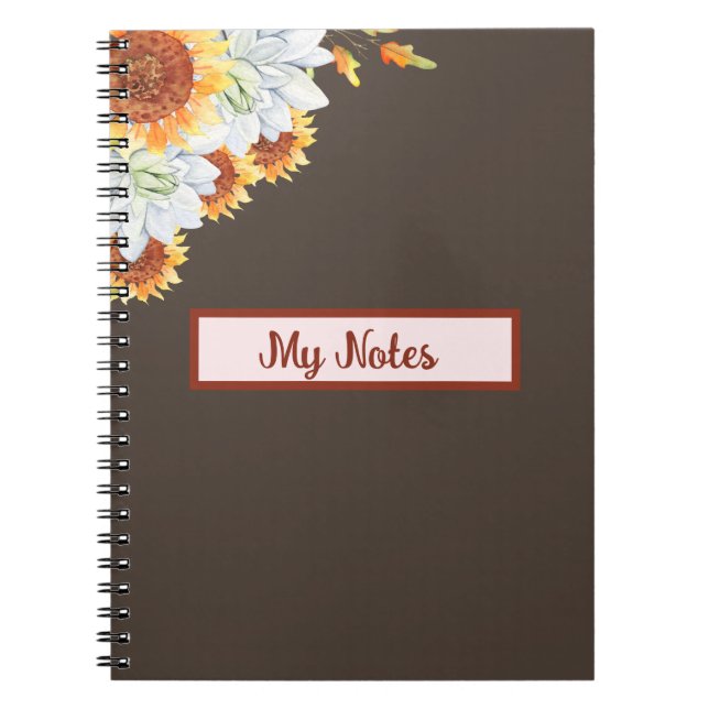 Floral Fall Inspirier School Notizblock (Vorderseite)