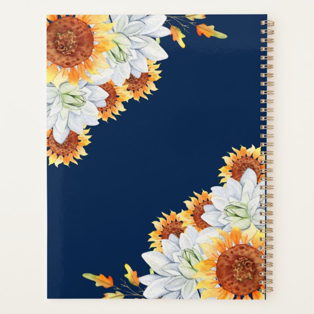 Floral Fall Inspirier School Planer (Rückseite)