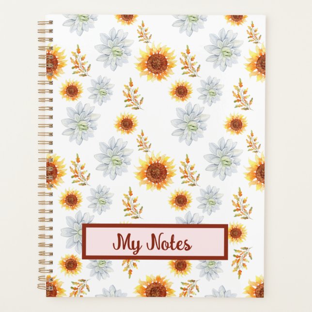 Floral Fall Inspirier School Planer (Vorderseite)
