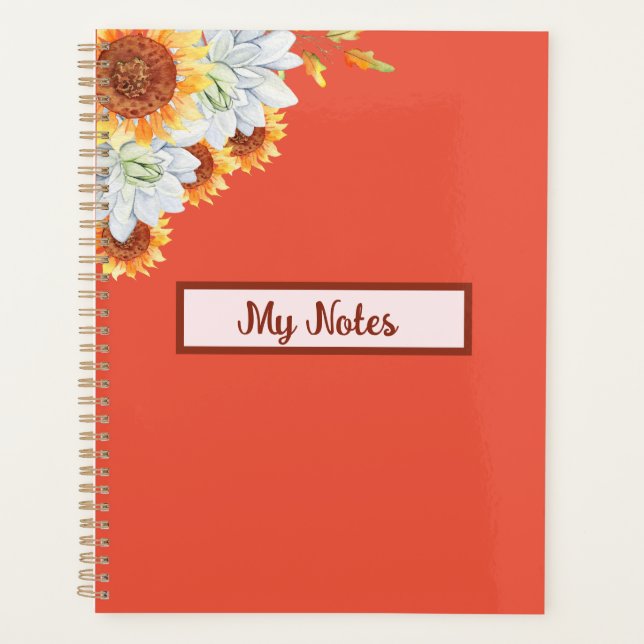 Floral Fall Inspirier School Planer (Vorderseite)