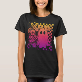 Floral-Fall-Neon-Ghost-Halloween T-Shirt