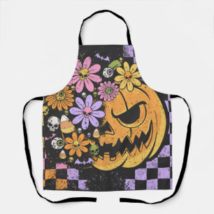 Floral Fall Pumpkin Halloween Schürze