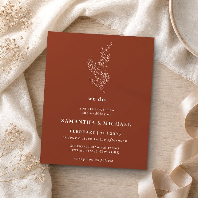 Floral Fall Terracotta Haushalt Brown wir tun Flyer (Von Creator hochgeladen)
