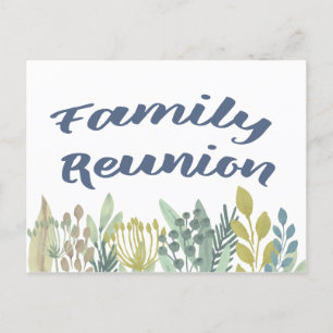 Floral Family Wiedersehen Picnic Einladungspostkarte