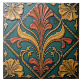 Floral Fanfare on Emerald Fliese