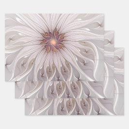 Floral Fantasy, Abstract Modern Pastel Flower Geschenkpapier Set