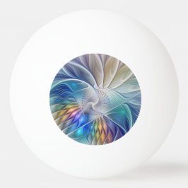 Floral Fantasy, Colorful Abstract Fractal Flower Tischtennisball