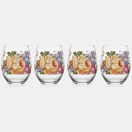 Floral Fantasy   Weinglas Ohne Stiel