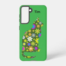 Floral Feline Samsung Galaxy Case