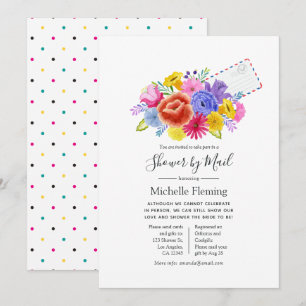 Floral Fiesta-Braut- oder Babyparty per Post Einladung