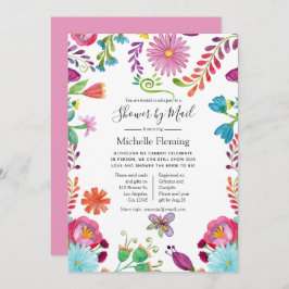 Floral Fiesta Bridal oder Babydusche per Mail Einladung