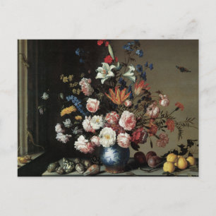 Floral Fine Art mit Rose Lilien Postkarte