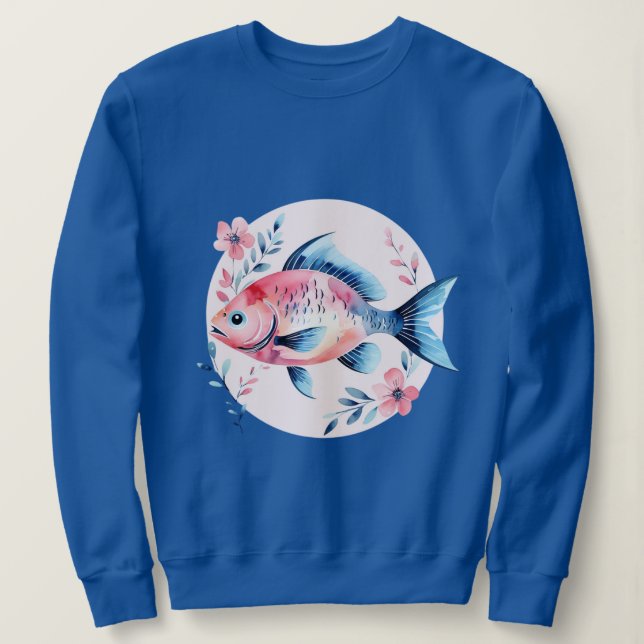 Floral Fish Circle – Women’s Sweatshirt (Design vorne)