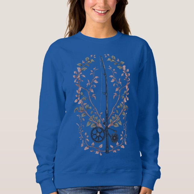Floral Fishing Rod – Women’s Sweatshirt (Vorderseite)