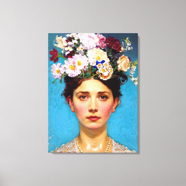 "Floral Flair" Ruth - Art & Floral Society Leinwanddruck (Vorderseite)