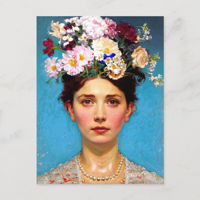 "Floral Flair" Ruth - Art & Floral Society Postkarte (Vorderseite)