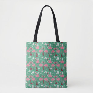 Floral Flamingo nahtloses Muster rosa grün