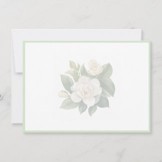 Floral Flat Note Card Mitteilungskarte