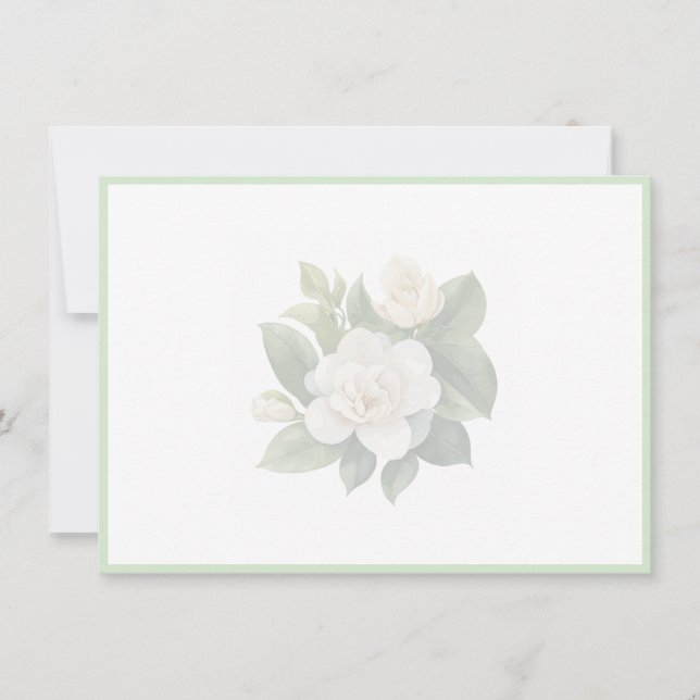 Floral Flat Note Card Mitteilungskarte (Vorderseite)