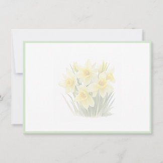 Floral Flat Note Card Mitteilungskarte