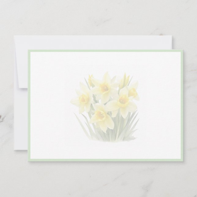 Floral Flat Note Card Mitteilungskarte (Vorderseite)