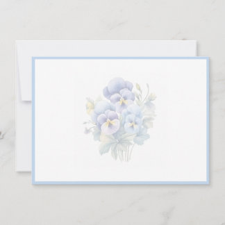 Floral Flat Note Card Mitteilungskarte