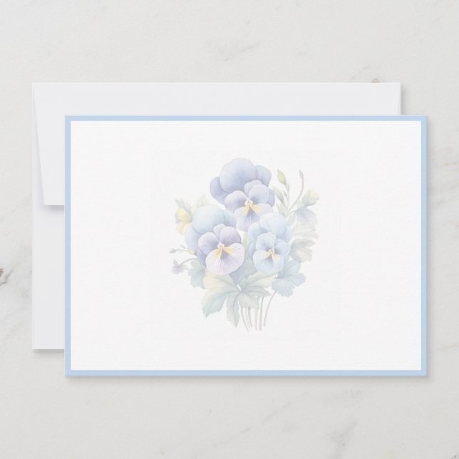 Floral Flat Note Card Mitteilungskarte (Vorderseite)