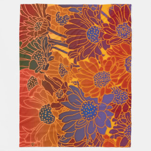 floral fleecedecke