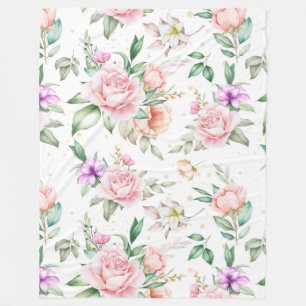 floral fleecedecke