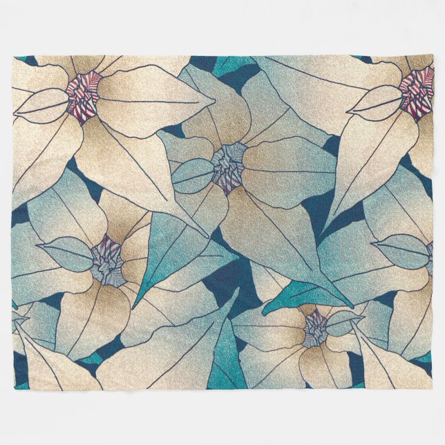 floral fleecedecke (Vorderseite (Horizontal))