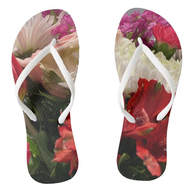 floral flip flops (Fußbett)