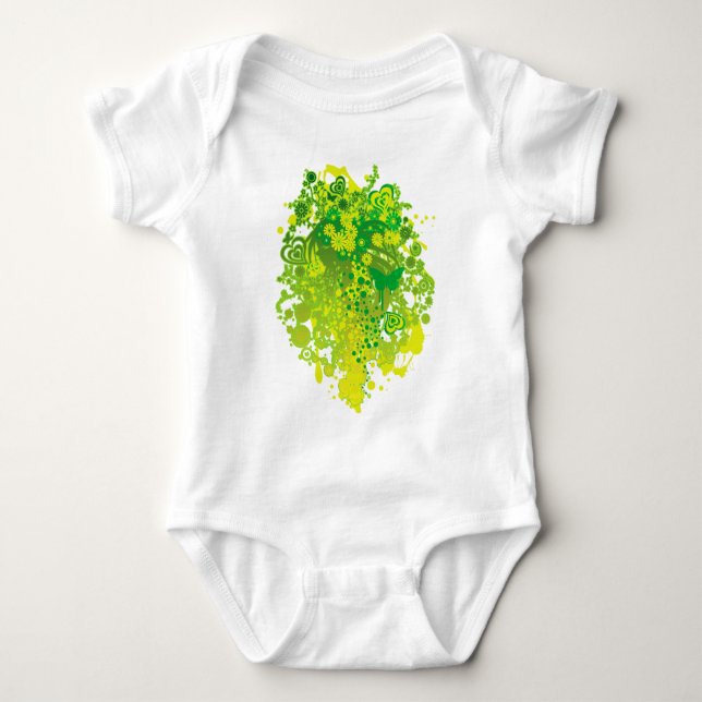 Floral_Flow Baby Strampler (Vorderseite)