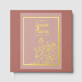 Floral Foil Wedding Gästebuch